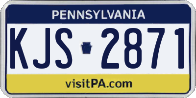 PA license plate KJS2871