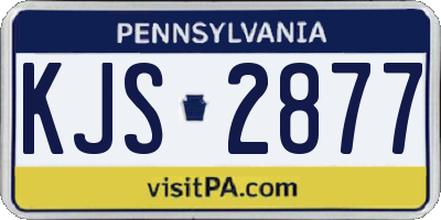 PA license plate KJS2877