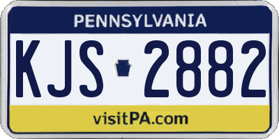 PA license plate KJS2882