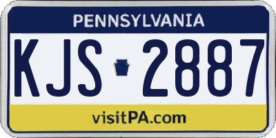 PA license plate KJS2887