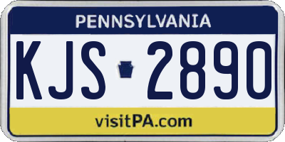 PA license plate KJS2890
