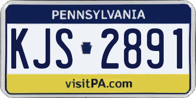 PA license plate KJS2891