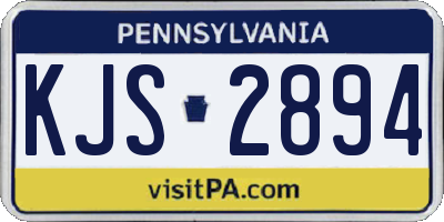 PA license plate KJS2894