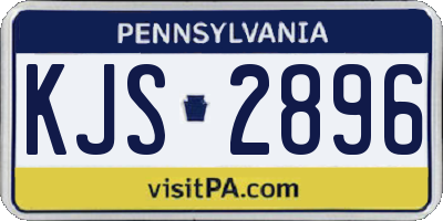 PA license plate KJS2896