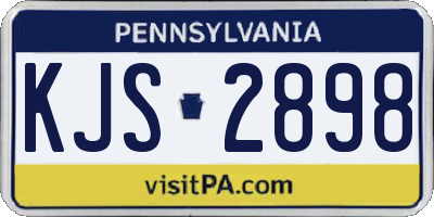 PA license plate KJS2898