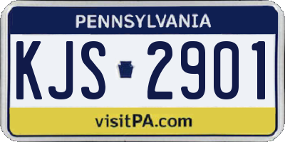 PA license plate KJS2901