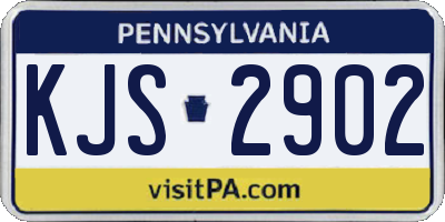 PA license plate KJS2902
