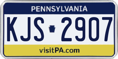 PA license plate KJS2907