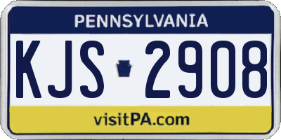 PA license plate KJS2908