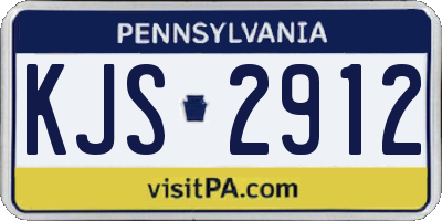 PA license plate KJS2912