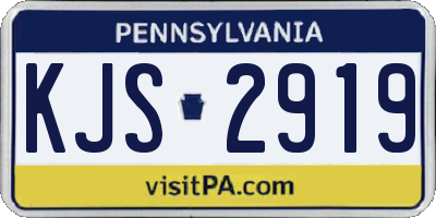 PA license plate KJS2919