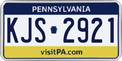 PA license plate KJS2921