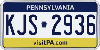 PA license plate KJS2936