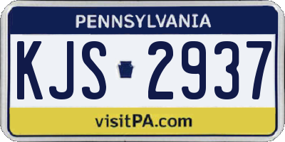 PA license plate KJS2937
