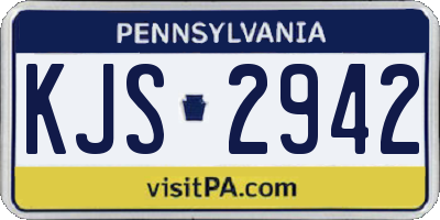 PA license plate KJS2942