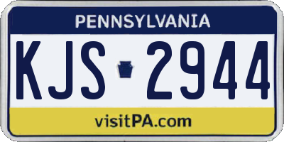 PA license plate KJS2944