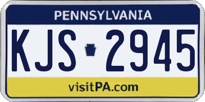 PA license plate KJS2945