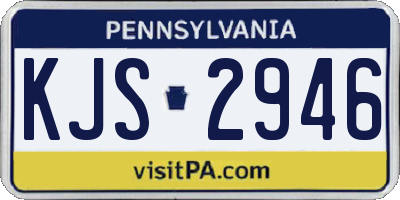 PA license plate KJS2946