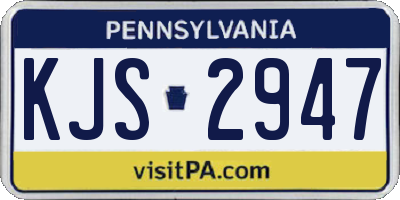PA license plate KJS2947