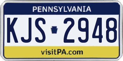 PA license plate KJS2948