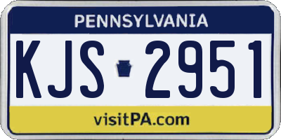 PA license plate KJS2951