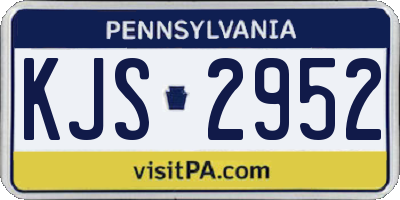 PA license plate KJS2952