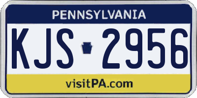 PA license plate KJS2956