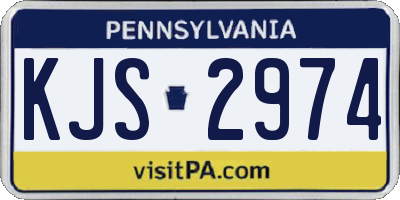 PA license plate KJS2974