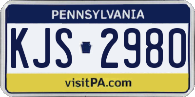 PA license plate KJS2980