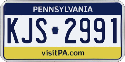 PA license plate KJS2991
