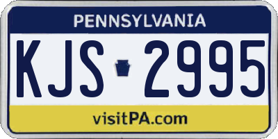 PA license plate KJS2995