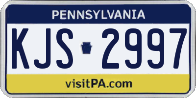 PA license plate KJS2997