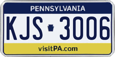 PA license plate KJS3006