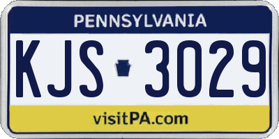 PA license plate KJS3029