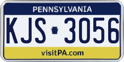 PA license plate KJS3056