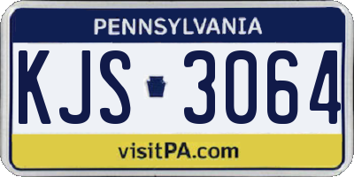 PA license plate KJS3064