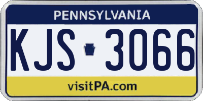 PA license plate KJS3066