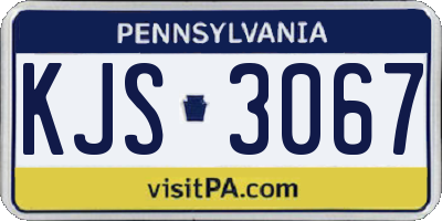 PA license plate KJS3067