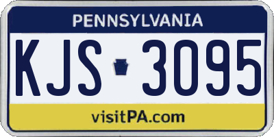PA license plate KJS3095
