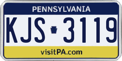 PA license plate KJS3119