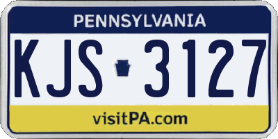 PA license plate KJS3127