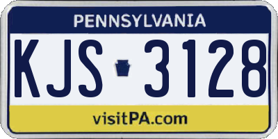 PA license plate KJS3128