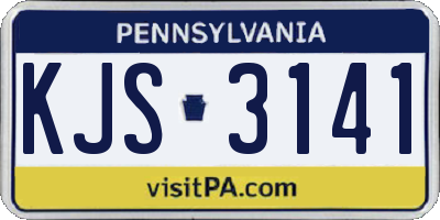 PA license plate KJS3141