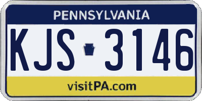 PA license plate KJS3146