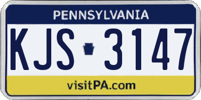 PA license plate KJS3147