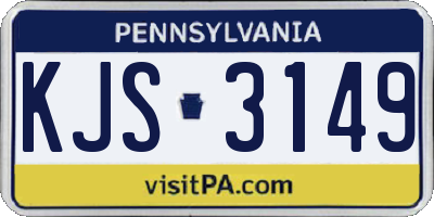 PA license plate KJS3149