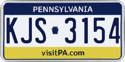 PA license plate KJS3154