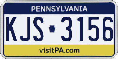 PA license plate KJS3156