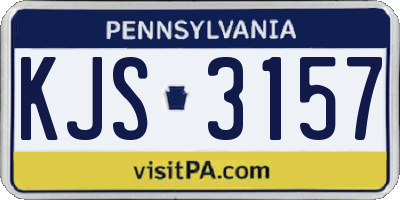 PA license plate KJS3157