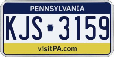PA license plate KJS3159